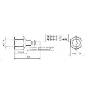 METR - ABOUT Dia 3 STAUBLI filetage Femelle G1/8 RBE03.6100 staubli 8242410