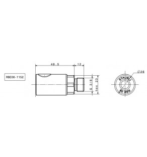 METR - RACCORD Obturateur Dia 6 - Filetage Male G 1/2 RBE06.1153 staubli 8242458