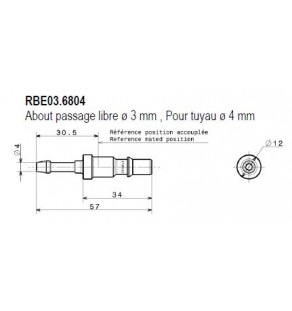 METR - ABOUT Dia 3 STAUBLI - filetage Male G1/4 RBE03.6151 staubli - 8242416