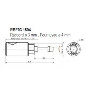 METR - ABOUT Dia 3 STAUBLI filetage Femelle G1/8 RBE03.6100 staubli 8242410