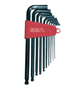 EGA 61496 - JEU de 10 Clés Mâles Série Longue à tête sphérique 1,5-10 mm