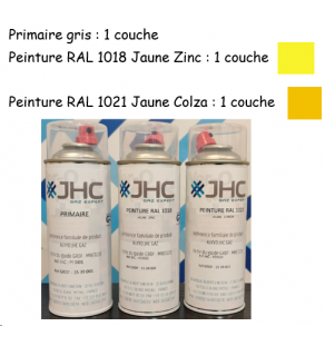 PEINTURE CICM - Peinture en SPRAY - RAL 1018 Jaune Zinc - 1539002