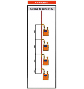 CM Élément Étage D 28 X 1 - 4  piquages - En simple (suivant specification GRDF