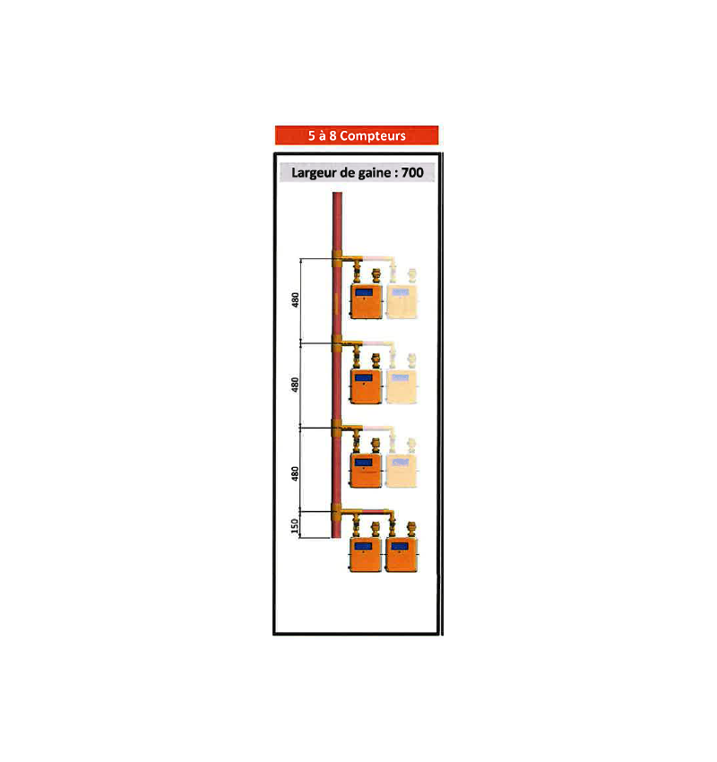 CM Élément Étage D 54 X 1 - 5 piquages - En nourrice (suivant specification GDR CM Élément Étage D 54 X 1 - 5 piquages - En nourrice (suivant specification GDR