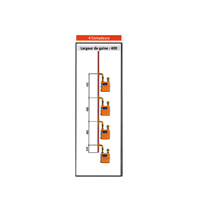 CM Élement haut avec bouchon haut D 35 X 1 - 4 piquages en simple (Suivant speci CM Élement haut avec bouchon haut D 35 X 1 - 4 piquages en simple (Suivant speci