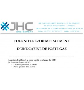 CABINE - Fourniture et remplacement d'une cabine de poste gaz CABINE - Fourniture et remplacement d'une cabine de poste gaz