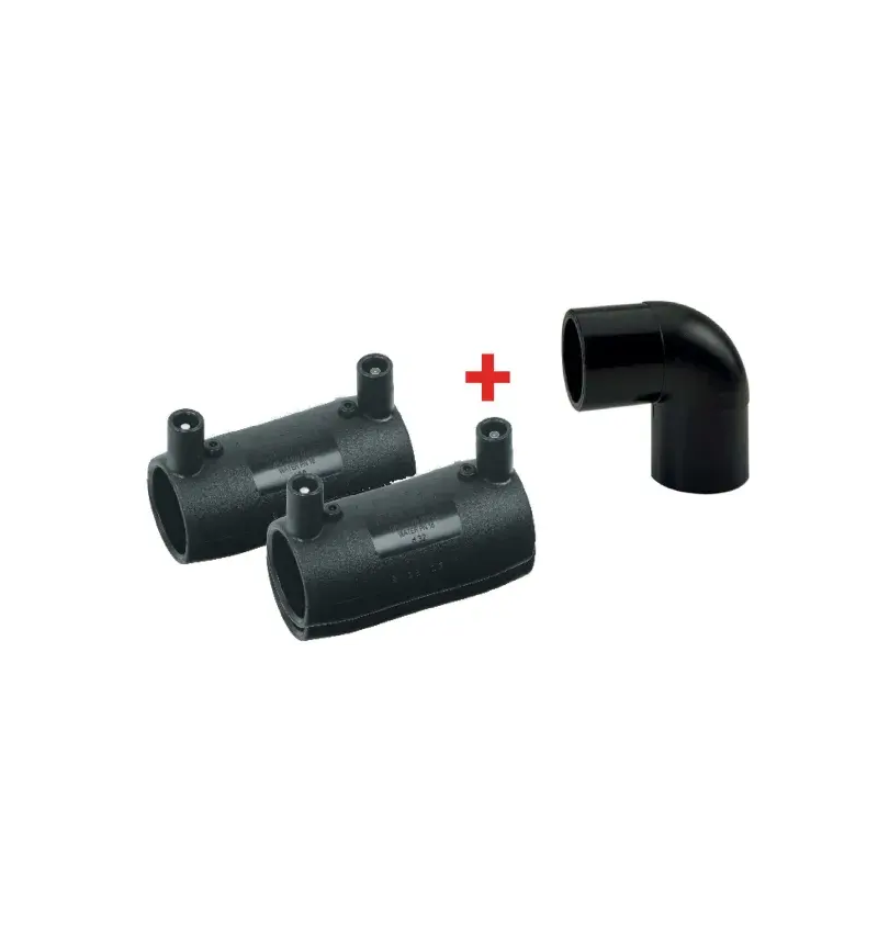 ENSEMBLE COUDE 90° MM+ 2 Manchons Electrosoudables NF136-Gaz PE110 PN10- 8022276 ENSEMBLE COUDE 90° MM+ 2 Manchons Electrosoudables NF136-Gaz PE110 PN10- 8022276