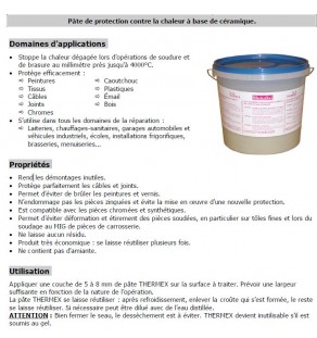 PATE de protection contre la chaleur base de céramique - Pot de 2.5Kg - 2140000 PATE de protection contre la chaleur base de céramique - Pot de 2.5Kg - 2140000