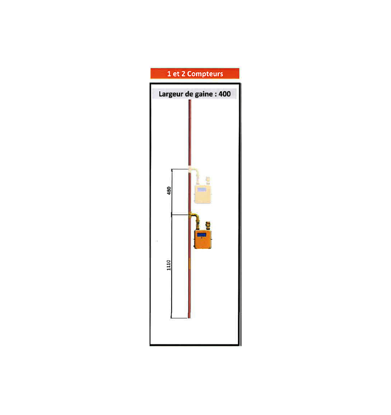 CM Élément Étage D 35 X 1 - 1  piquage - En simple (suivant specification GRDF A CM Élément Étage D 35 X 1 - 1  piquage - En simple (suivant specification GRDF A
