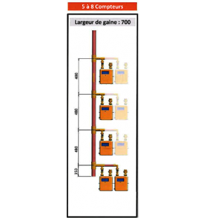 CM Élément Étage D 35 X 1 - 6  piquages - En nourrice (suivant specification GRD