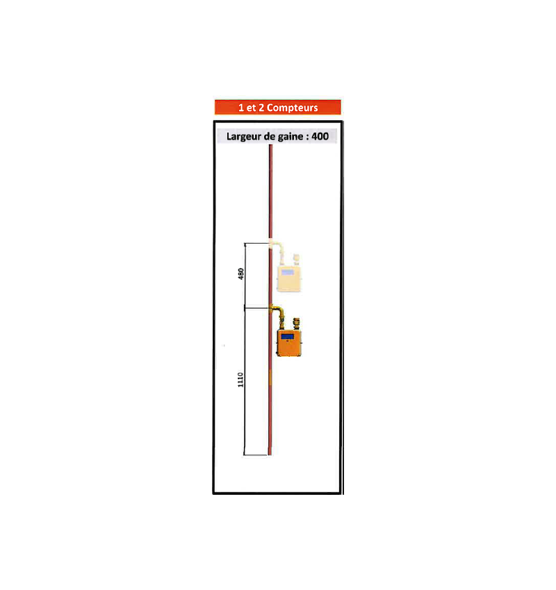 CM Élément Étage D 54 X 1 - 1  piquage - En simple (suivant specification GRDF A CM Élément Étage D 54 X 1 - 1  piquage - En simple (suivant specification GRDF A