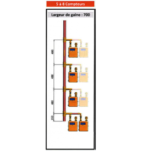CM Élément Étage D 54 X 1 - 5  piquages - En nourrice (suivant specification GDR