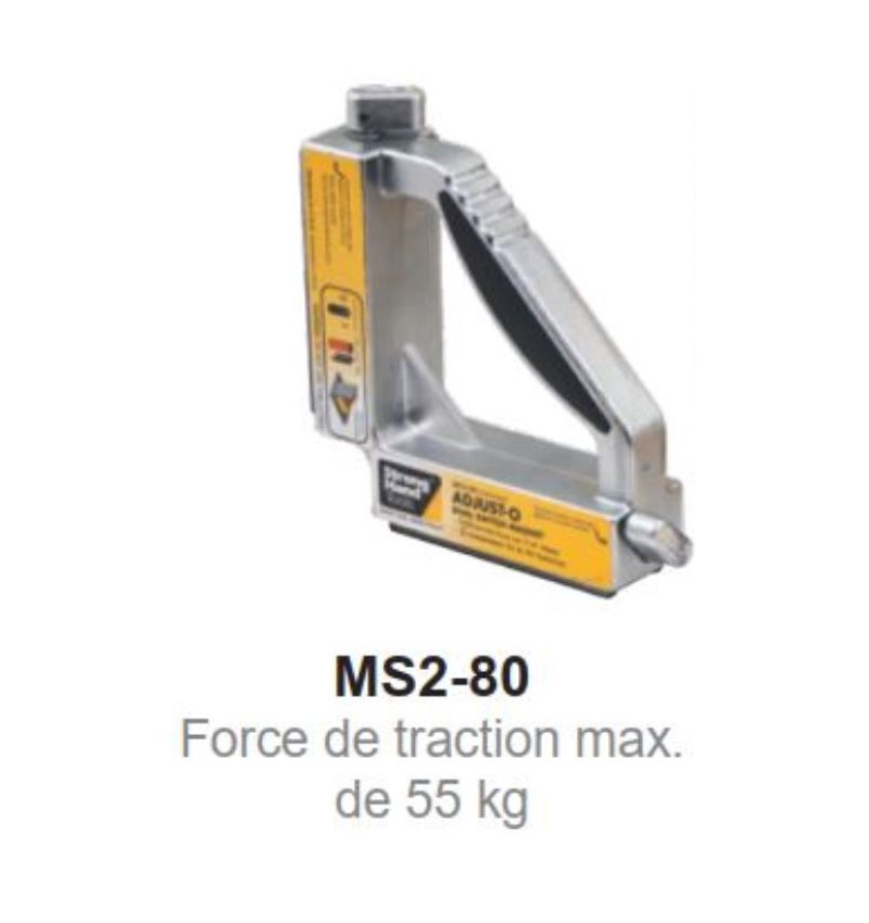 EQUERRE magnétique adjust-O 90° DUAL avec bouton MS2-80 EQUERRE magnétique adjust-O 90° DUAL avec bouton MS2-80
