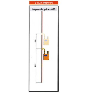 CM Élément Étage D 28 X 1 - 2  piquages - En simple (Suivant spécification GRDF