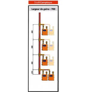CM Élément Étage D 54 X 1 - 7  piquages - En nourrice (suivant specification GRD
