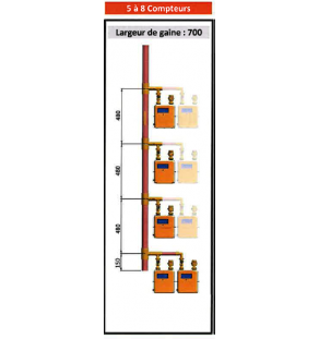 CM Élément Étage D 54 X 1 - 8  piquages - En nourrice (suivant specification GRD