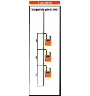 CM Élément Étage D 35 X 1 - 3  piquages - En simple (suivant specification GRDF