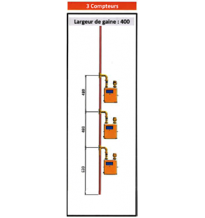 CM Élement haut avec bouchon haut D 35 X 1 - 3 piquages en simple (suivant speci