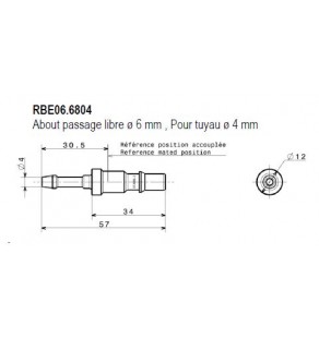 METR - ABOUT Dia 6 STAUBLI filetage Femelle G3/8 RBE06.6102 staubli 8242462