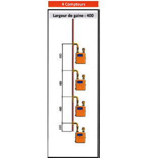 CM Élément Étage D 35 X 1 - 4  piquages - En simple (suivant spécification GRDF
