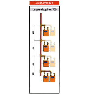 CM Élément Étage D 35 X 1 - 8  piquages - En nourrice (suivant spécification GRD