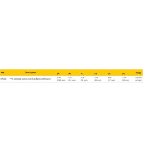 ÉTAU 2 Axes en fonte usinée - WAC22  Ecartement 63.5mm - Hauteur Mâchoires: 33mm