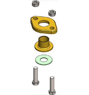 Kit de Raccordement pour bride ovale DN25 CU22